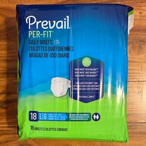 Prevail Per-Fit Daily Briefs 18 Pack of 2 Size Large